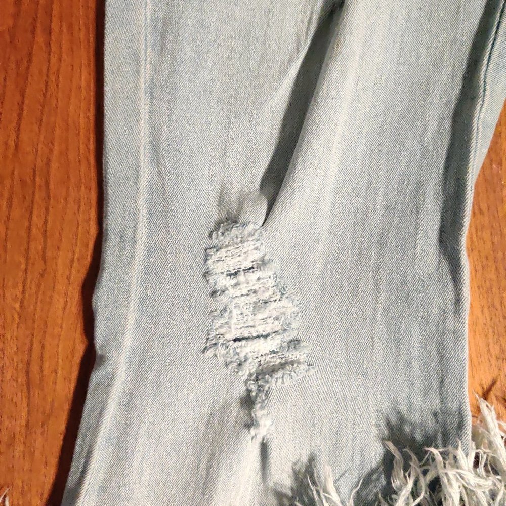 Banjul Boho Bell Bottom Distressed Womens Jeans L - Picture 4 of 11